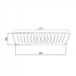 Лійка для верхнього душу Qtap Hlavova 260x180 мм прямокутна QTHLA107CRM45785 Chrome/White Лійка для верхнього душу Qtap Hlavova 260x180 мм прямокутна QTHLA107CRM45785 Chrome/White