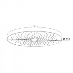 Лійка для верхнього душу Qtap Hlavova D 230 мм округла QTHLA107BLM45788 Black Matt Лійка для верхнього душу Qtap Hlavova D 230 мм округла QTHLA107BLM45788 Black Matt