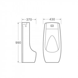 Пісуар підлоговий Qtap Scorpio з ІЧ-датчиком автоматичного змиву 430х370х990 White QT1488101HW Пісуар підлоговий Qtap Scorpio з ІЧ-датчиком автоматичного змиву 430х370х990 White QT1488101HW