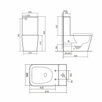 Унітаз підлоговий Qtap Tern Ultra Quiet безобідковий з сидінням Soft-Close QT17226003AW White