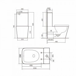 Унітаз підлоговий Qtap Tern Ultra Quiet безобідковий з сидінням Soft-Close QT17226003AW White