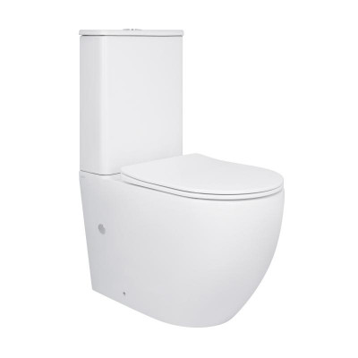 Унітаз-компакт Qtap Robin Ultra Quiet безободковий з сидінням Soft-close QT13226089AW