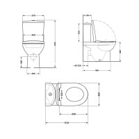 Унітаз-компакт Qtap Robin Ultra Quiet безободковий з сидінням Soft-close QT13226089AW