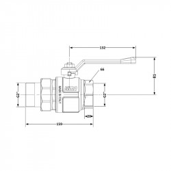Кран кульовий "Американка" Icma 2″ (PN40) прямий №347 Кран кульовий "Американка" Icma 2″ (PN40) прямий №347