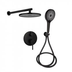 Душова система універсальна Qtap Scorpio прихованого монтажу на два споживача QTSCO113BLM45897 Black Matt