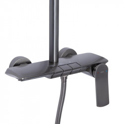 Душова система універсальна Qtap Slavonice на три споживача (з виливом) QTSLA111GMB45905 Gunmetal Black PVD Душова система універсальна Qtap Slavonice на три споживача (з виливом) QTSLA111GMB45905 Gunmetal Black PVD