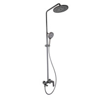 Душова система універсальна Qtap Slavonice на три споживача (з виливом) QTSLA111GMB45910 Gunmetal Black PVD Душова система універсальна Qtap Slavonice на три споживача (з виливом) QTSLA111GMB45910 Gunmetal Black PVD