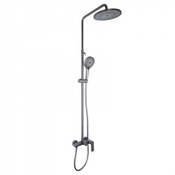 Душова система для душу Qtap Slavonice на два споживача QTSLA110GMB45913 Gunmetal Black PVD Душова система для душу Qtap Slavonice на два споживача QTSLA110GMB45913 Gunmetal Black PVD