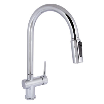 Змішувач для кухні Qtap Rozcesti з висувним виливом з підключенням для питної води QTROZ366CRM45938 Chrome Змішувач для кухні Qtap Rozcesti з висувним виливом з підключенням для питної води QTROZ366CRM45938 Chrome