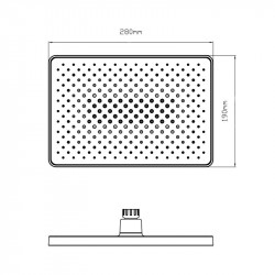 Лійка для верхнього душу Qtap Hlavova 280x190 мм прямокутна QTHLA107BLM45947 Black Matt Лійка для верхнього душу Qtap Hlavova 280x190 мм прямокутна QTHLA107BLM45947 Black Matt