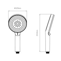 Лійка для ручного душу Qtap Rucni D 130 мм округла QTRUC125CRM45950 Chrome Лійка для ручного душу Qtap Rucni D 130 мм округла QTRUC125CRM45950 Chrome