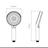 Лійка для ручного душу Qtap Rucni D 130 мм округла QTRUC125BLM45951 Black Matt