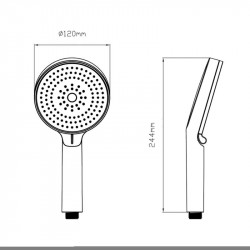 Лійка для ручного душу Qtap Rucni D 130 мм округла QTRUC125BLM45951 Black Matt Лійка для ручного душу Qtap Rucni D 130 мм округла QTRUC125BLM45951 Black Matt