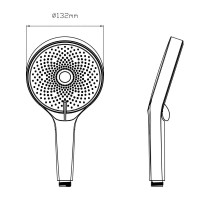 Лійка для ручного душу Qtap Rucni D 130 мм округла QTRUC125BLM45953 Black Matt Лійка для ручного душу Qtap Rucni D 130 мм округла QTRUC125BLM45953 Black Matt