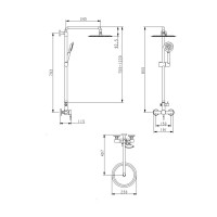 Душова система для душу Lidz Aria 1020 на два споживача (k35) LDARI1020NKS46114 Nickel Душова система для душу Lidz Aria 1020 на два споживача (k35) LDARI1020NKS46114 Nickel