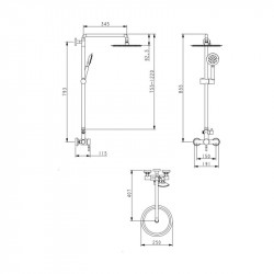 Душова система для душу Lidz Aria 1020 на два споживача (k35) LDARI1020NKS46114 Nickel Душова система для душу Lidz Aria 1020 на два споживача (k35) LDARI1020NKS46114 Nickel