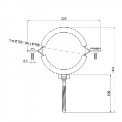 Хомут Thermo Alliance Forte 6" (D159-166 мм) SF100150