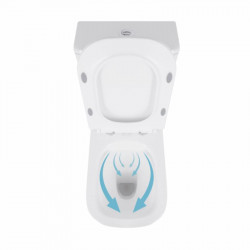 Унітаз-компакт Qtap Presto Quadro безободковий з сидінням Soft-close QT24221215AW