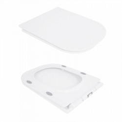 Унітаз-компакт Qtap Presto Quadro безободковий з сидінням Soft-close QT24221215AW