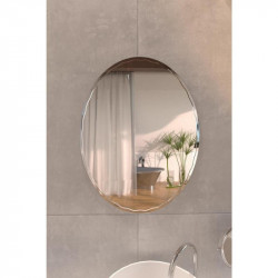 Дзеркало Lidz Latwa 140.07.11 (1) 650х800 настінне овальне з декором LD78LA6580