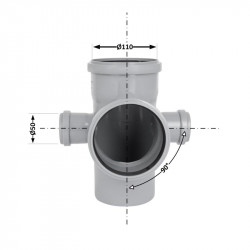 Хрестовина каналізаційна TA Sewage 110х50 90° Хрестовина каналізаційна TA Sewage 110х50 90°