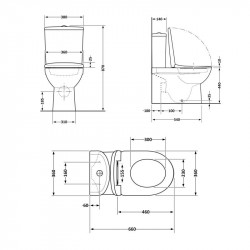 Унітаз підлоговий Qtap Robin New Ultra Quiet безобідковий з сидінням Soft-close WHITE QT13226083AW