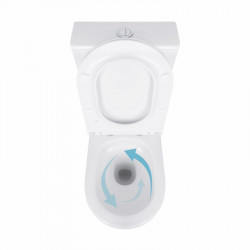 Унітаз підлоговий Qtap Robin New Ultra Quiet безобідковий з сидінням Soft-close WHITE QT13226083AW