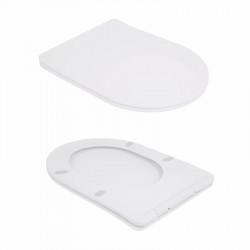 Унітаз підлоговий Qtap Robin New Ultra Quiet безобідковий з сидінням Soft-close WHITE QT13226083AW