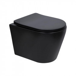 Унітаз підвісний Qtap Scorpio Ultra Quiet безобідковий з сидінням Soft-close MATT BLACK QT14332380AMB Унітаз підвісний Qtap Scorpio Ultra Quiet безобідковий з сидінням Soft-close MATT BLACK QT14332380AMB