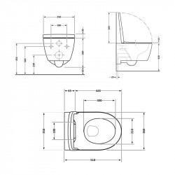 Унітаз підвісний Qtap Scorpio Ultra Quiet безобідковий з сидінням Soft-close MATT BLACK QT14332380AMB Унітаз підвісний Qtap Scorpio Ultra Quiet безобідковий з сидінням Soft-close MATT BLACK QT14332380AMB