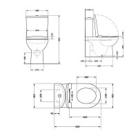 Унітаз підлоговий Qtap Vlasta Ultra Quiet безобідковий з сидінням Soft-close WHITE QT28228300W