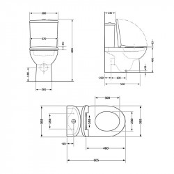 Унітаз підлоговий Qtap Grand Ultra Quiet безобідковий з сидінням Soft-close WHITE QT26228301W