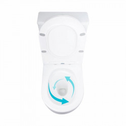 Унітаз підлоговий Qtap Grand Ultra Quiet безобідковий з сидінням Soft-close WHITE QT26228301W