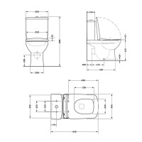 Унітаз підлоговий Qtap Stenava Rimless безобідковий з сидінням Soft-close WHITE QT27228303W