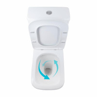 Унітаз підлоговий Qtap Stenava Rimless безобідковий з сидінням Soft-close WHITE QT27228303W
