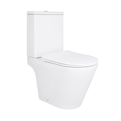 Унітаз підлоговий Qtap Dove Rimless безобідковий з сидінням Soft-close WHITE QT06228380BW