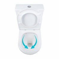 Унітаз підлоговий Qtap Dove Rimless безобідковий з сидінням Soft-close WHITE QT06228380BW
