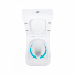 Унітаз підлоговий Qtap Aries Rimless безобідковий з сидінням Soft-close WHITE QT03228302W