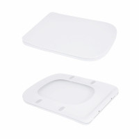 Унітаз підлоговий Qtap Aries Rimless безобідковий з сидінням Soft-close WHITE QT03228302W