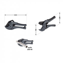 Труборіз Thermo Alliance STD-002 для пластикових труб Ø20-40, лезо з тефлоновим покриттям