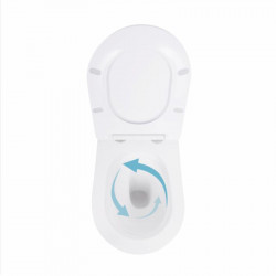 Унітаз підвісний Qtap Robin Ultra Quiet безобідковий з сідінням Soft-close 520x365x365 мм WHITE