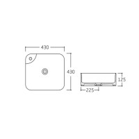 Раковина-чаша Qtap Stork 430x430x125 White QT15116137W Раковина-чаша Qtap Stork 430x430x125 White QT15116137W