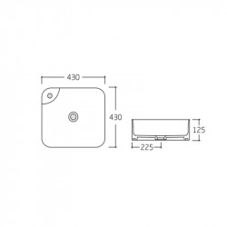 Раковина-чаша Qtap Stork 430x430x125 White QT15116137W