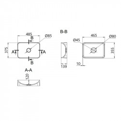 Раковина-чаша Qtap Tern 480х370х135 Matt black QT176069MB