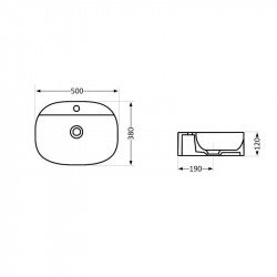 Раковина-чаша Qtap Scorpio 500x380x120 Matt black QT146533MB