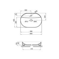 Раковина Qtap Scorpio 600х400х120 White QT14118045W Раковина Qtap Scorpio 600х400х120 White QT14118045W
