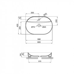 Раковина Qtap Scorpio 600х400х120 White QT14118045W Раковина Qtap Scorpio 600х400х120 White QT14118045W