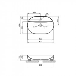 Раковина-чаша Qtap Scorpio 600х400х120 Matt black QT142203MBMBN