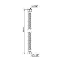 Шланг для води Thermo Alliance Standart 30 см NYLON 1/2"x1/2" ВВ TAS387W30 Шланг для води Thermo Alliance Standart 30 см NYLON 1/2"x1/2" ВВ TAS387W30