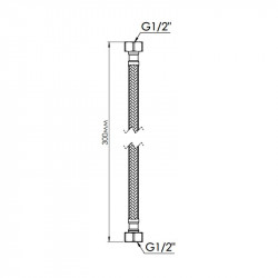 Шланг для води Thermo Alliance Standart 30 см NYLON 1/2"x1/2" ВВ TAS387W30 Шланг для води Thermo Alliance Standart 30 см NYLON 1/2"x1/2" ВВ TAS387W30
